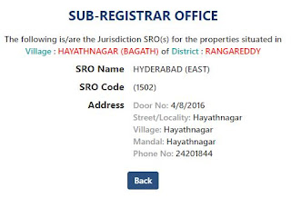 Sub Register office address