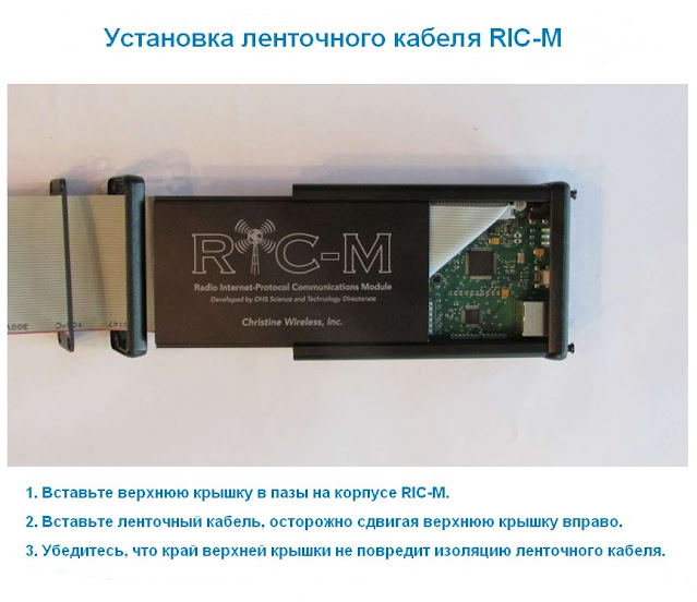 Монтаж ленточного кабеля RIC-M