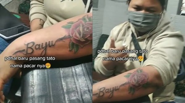 Viral Wanita Baru Bikin Tato Nama Pacar, Berujung Nyesek Tiba-tiba Pacar Minta Putus