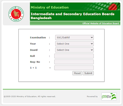 SSC / Dakhil Result 2021 All Education Board With Full Mark sheet