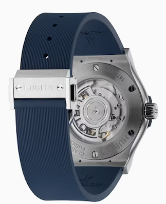 replica Hublot Classic Fusion Automatic 42mm Blue Dial Titanium Case Rubber Strap Men's Watch 542.NX.7170.RX