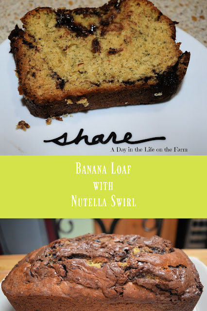 Banana Loaf with Nutella Swirl