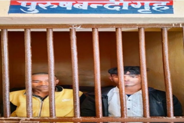 Jaunpur : ​सरायख्वाजा पुलिस ने चोरी की मोटरसाइकिल संग दो को किया गिरफ्तार