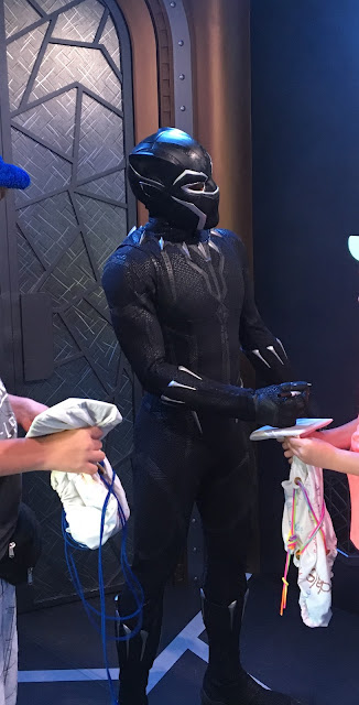 Black Panther Character Signing Autographs in Disney California Adventure Disneyland