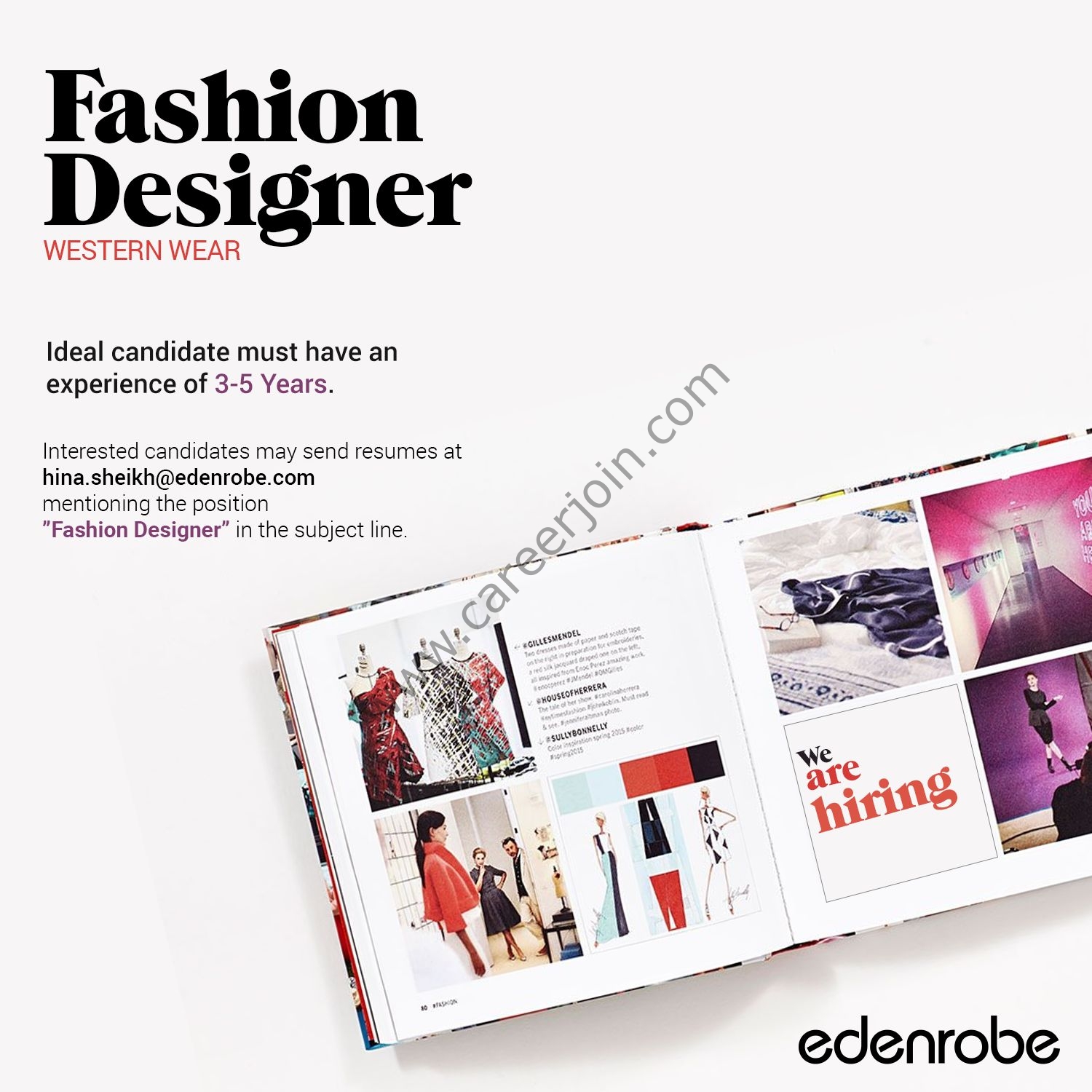 Edenrobe Jobs Fashion Designer