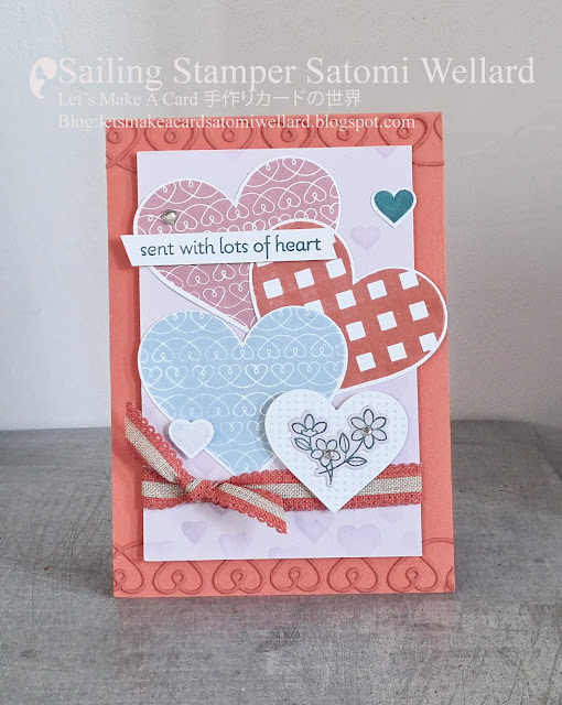 Stampin'Up! Lots of Heart  Card by Sailing Stamper Satomi Wellard