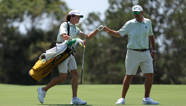 USF Men's Golf Team Shares Lead After 36 Holes in AAC Championship