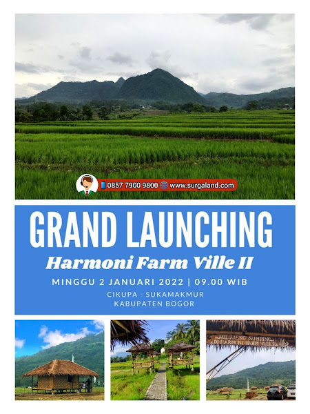 0857-7900-9800 | Grand Launching Harmoni Farm Ville Special Edition Kavling Sawah wisata