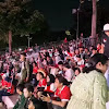 Nobar Semifinal Piala Asia U-23, Ratusan Orang Padati Lapangan Banteng