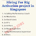 Hiring For Rig Activation project in Singapore