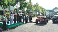 Kasrem 043/Gatam Lepas Kontingen Jeep Willys Lampung Community (WLC) Menuju Jambore American Jeep Di Salatiga