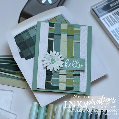 Monochrome Paper Weave Hello Card - Supplies | Nature's INKspirations by Angie McKenzie