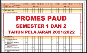 Program Semester (PROSEM) PAUD Semester 2 Tahun Pelajaran 2021/2022