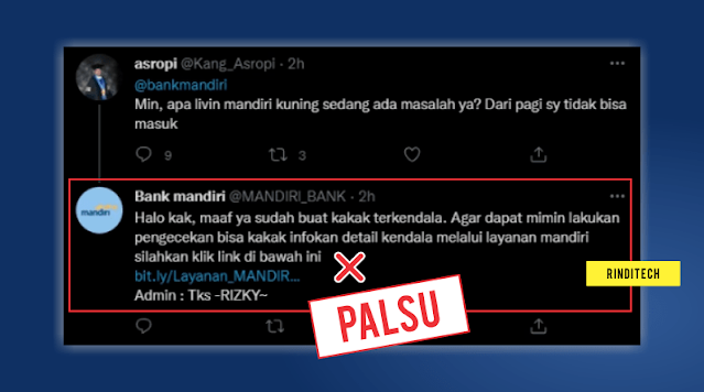 Hati - hati dengan Penipu saat komplain ke Official Account di Twitter