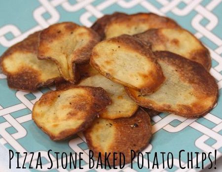 Pizza Stone Baked Potato Chips Recipe