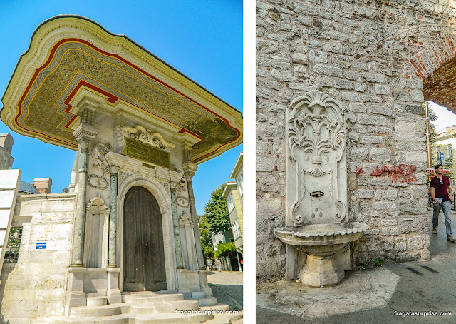 onte e portal no entorno das muralhas do Palácio de Topkápi, em Istambul