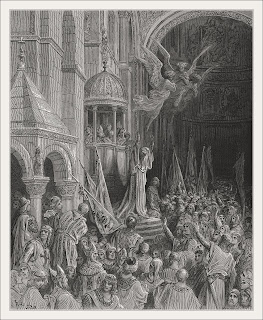Cru047_Dandolo, Doge of Venice, Preaching the Crusade_Gustave Dore