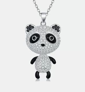 925 Sterling silver panda necklace