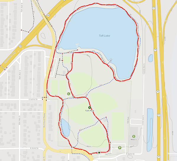 Lake taft walking trail Map