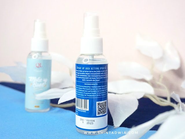 review ql cosmetic make up lock setting spray