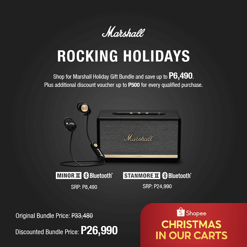 Marshall announced Holiday Gift Bundle with up to PHP 6,490 discount