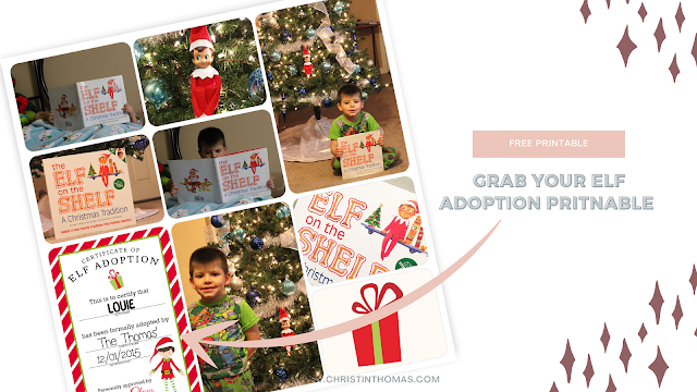 Grab your own very own Elf Adoption printable for free