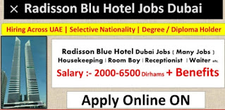 Radisson Blu Hotels & Resorts Ras Al Khaimah For (04 Nos.) Job Requirements 2021
