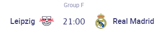 RB Leipzig vs Real Madrid