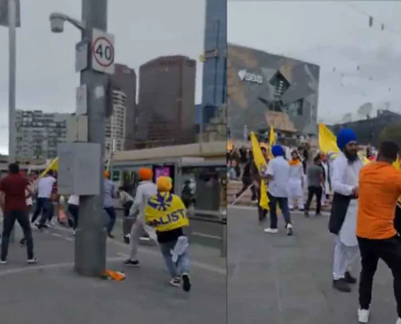 Attacked in Australia by pro-Khalistan forces were Indians holding the tricolour