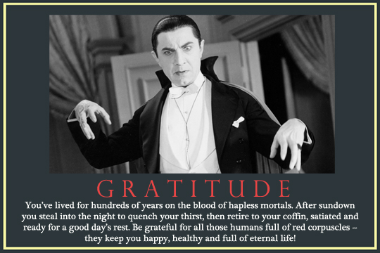 Shockcessories poster #2: Gratitude, Dracula, 1931