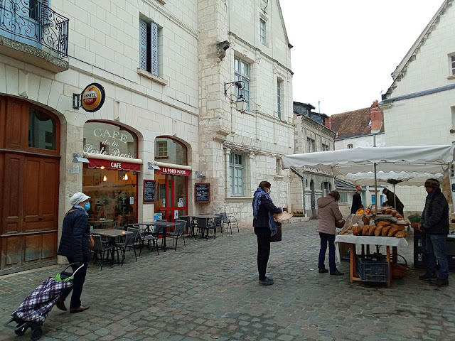 Market cafe in winter, Indre et Loire, France. Photo by Loire Valley Time Travel.