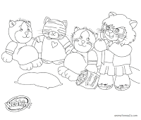 Webkinz coloring page - Cats pajamas party