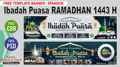 Desain Spanduk Ramadhan 1443H CDR PSD