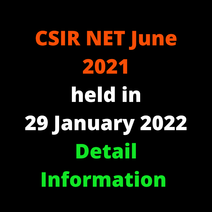 CSIR Net Exam June 2021