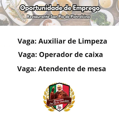 Restaurante seleciona Auxiliar de Limpeza, Atendente e Operador de Caixa em Porto Alegre