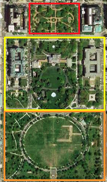 Map of Fence around White House During the Trump Years - now gone