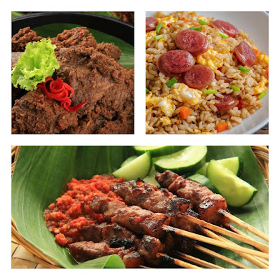 Masakan Indonesia  Rendang Nasi Goreng Sate
