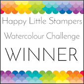 My card was a February Winner at HLS Watercolor Challenge!!