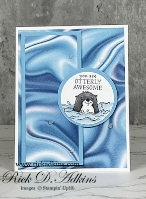 I have a otterly awesome card using the Simply Marbleous DSP and the Awesome Otters Stamp Set both of which are Sale-A-Bration items1/4/22-2/28/22