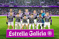 REAL VALLADOLID C. F. Temporada 2021-22. Joaquín, Óscar Plano, Javi Sánchez, Nacho, Masip. Weissman, Fresneda, Aguado, Toni Villa, Gonzalo Plata y Roque Mesa. REAL VALLADOLID C. F. 1 BURGOS C. F. 0. Sábado 08/01/2022, 18:15 horas. Campeonato de Liga de 2ª División, jornada 23. Valladolid, estadio José Zorrilla