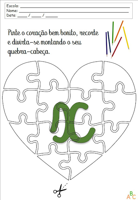 Atividade com as letras do alfabeto