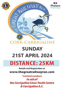 25km race from Cork City to Carrigaline - Sun 21st Apr 2024