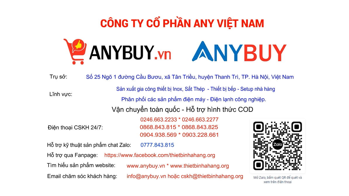 Liên hệ Công ty cổ phần ANY Việt Nam