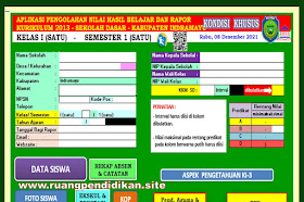 Aplikasi Rapor Kelas 6 SD/MI Edisi Khusus Kurikulum Darurat Covid-19