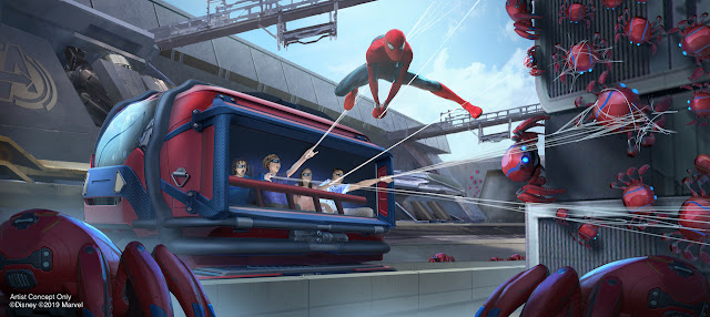 Spiderman Web Slingers Ride Concept Art Disney California Adventure