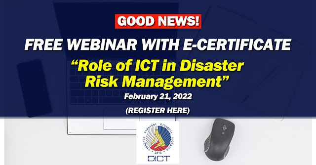 FREE Webinar for Teachers with E-Certificate | Role of ICT in Disaster Risk Management | Register here!