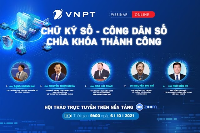 Ngày mai VNPT khai mạc hội thảo trực tuyến về chữ ký số, công dân số