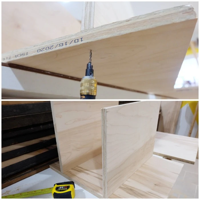 assembling shelf unit