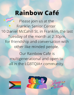 Rainbow Café Tuesday, April 25 at 2:30 PM - Franklin Senior Center