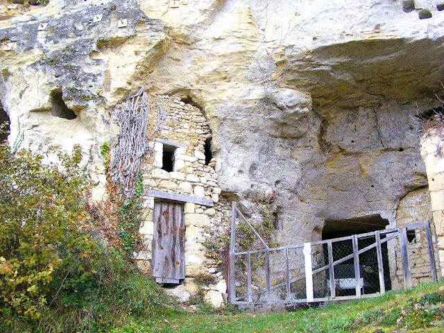 Troglodyte outbuildings, Vienne, France. Photo by Loire Valley Time Travel.
